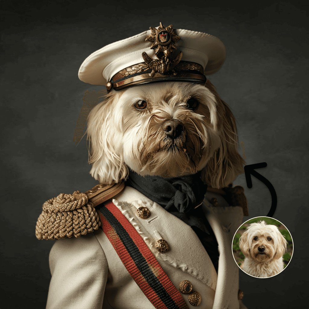 Kapitein in marinepak